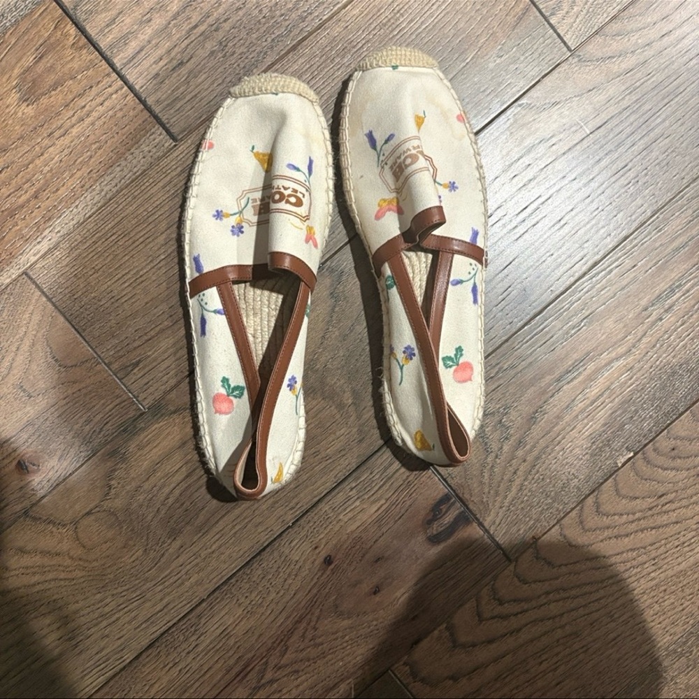 Embroidered Canvas coach Espadrilles